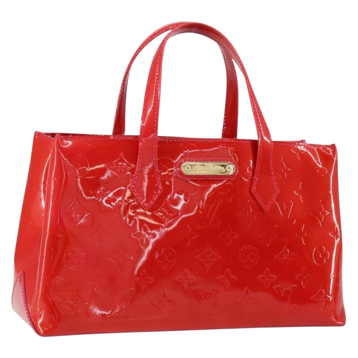 LOUIS VUITTON Monogram Vernis Wilshire PM Bag Rose Pop M93643 LV Auth ep12134