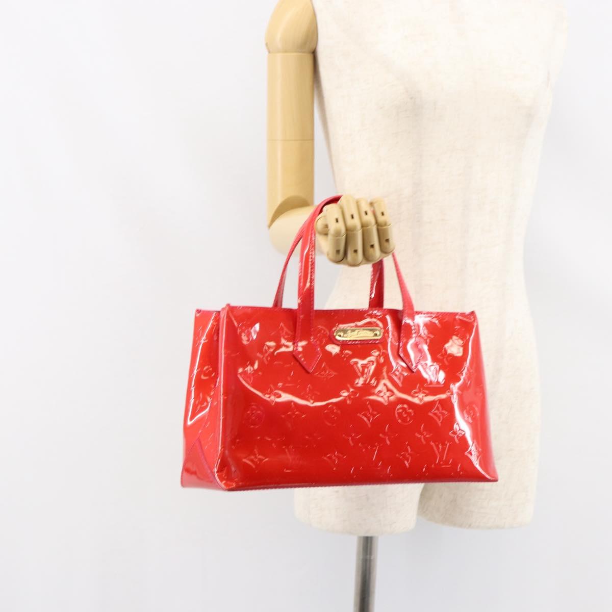 LOUIS VUITTON Monogram Vernis Wilshire PM Bag Rose Pop M93643 LV Auth ep12134