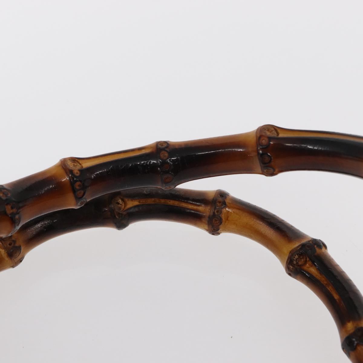 GUCCI Bamboo Hand Bag Leather Red Gold 002 0260 2615 Auth ep12137