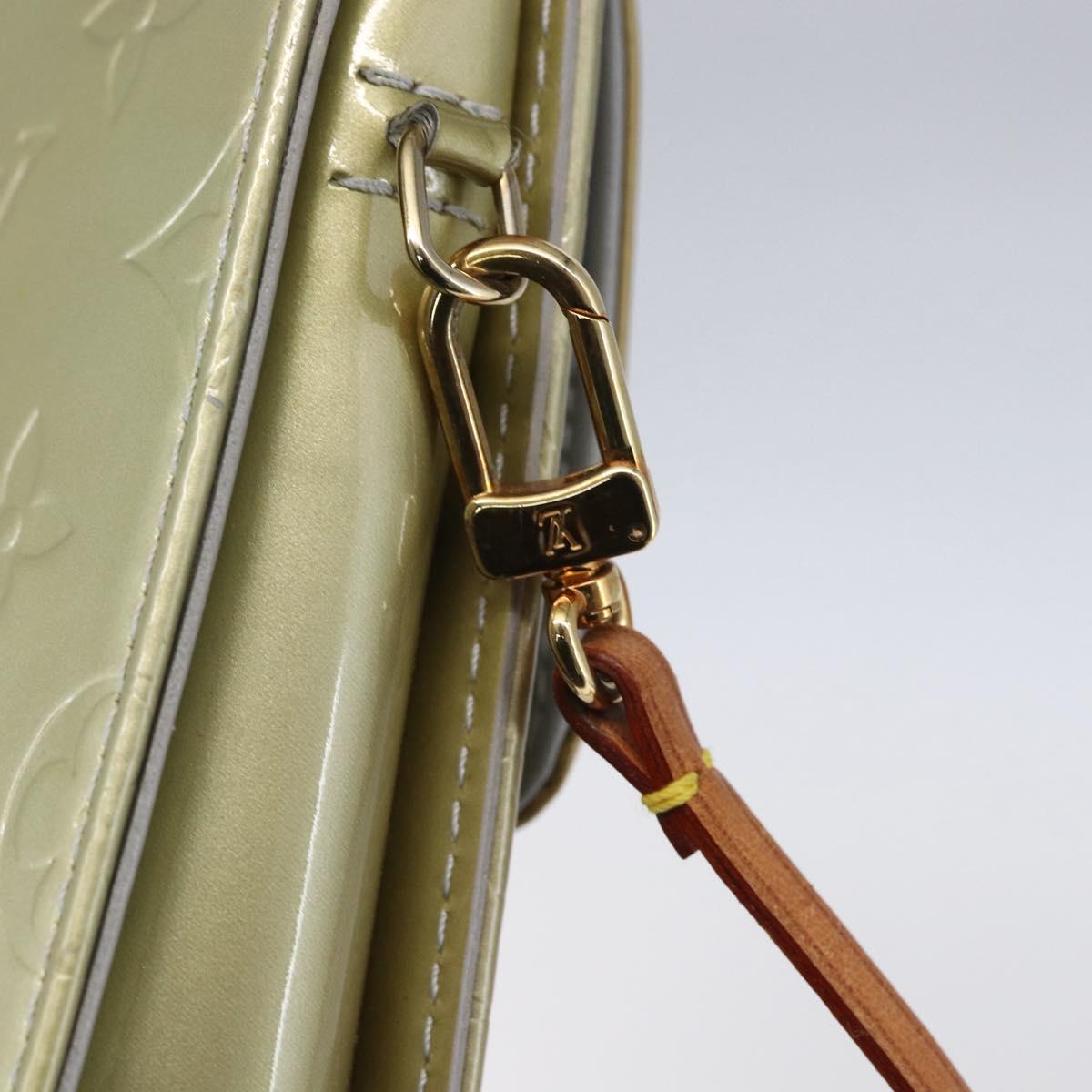 LOUIS VUITTON Monogram Vernis Motto Accessory Pouch Gris M91030 LV Auth ep12143