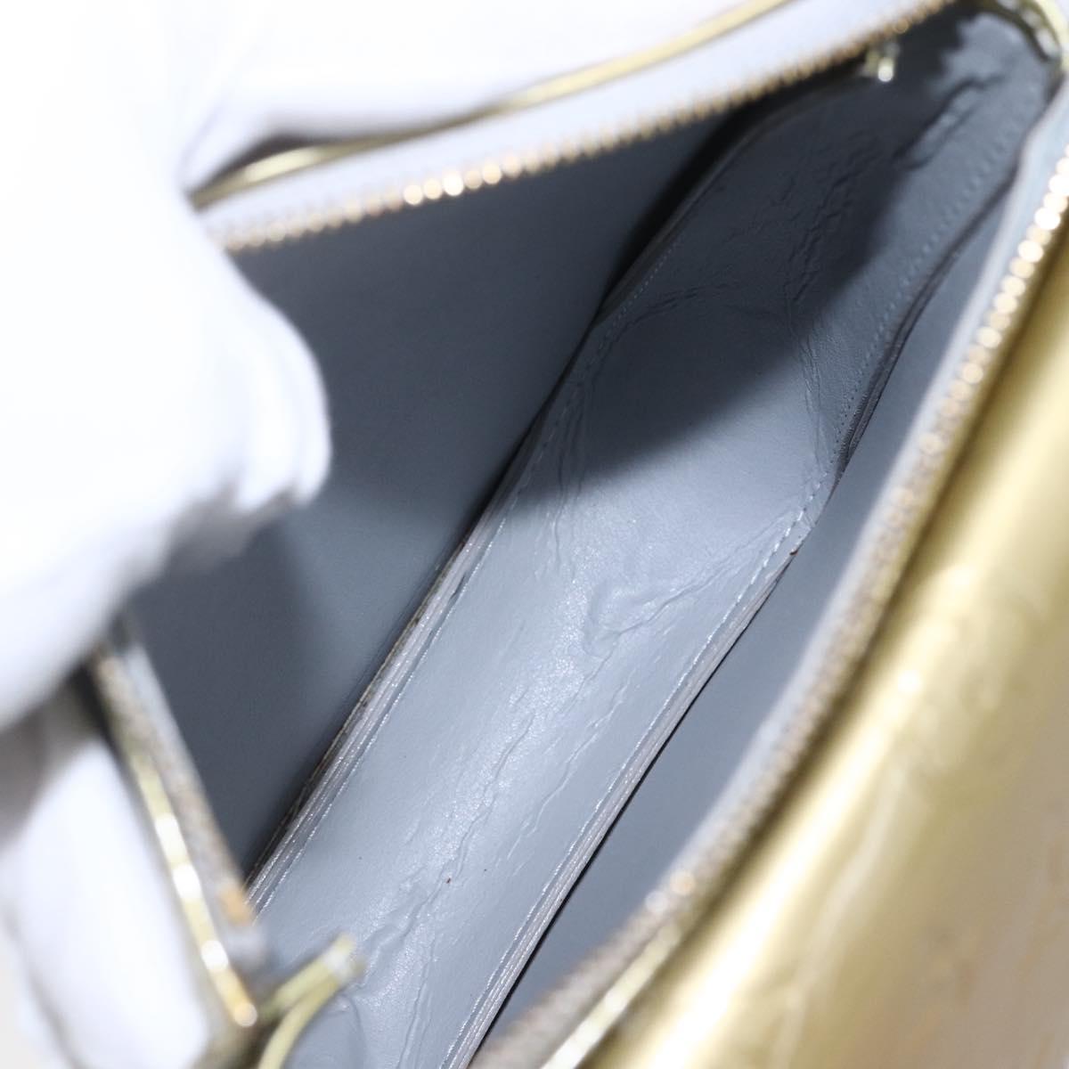 LOUIS VUITTON Monogram Vernis Motto Accessory Pouch Gris M91030 LV Auth ep12143