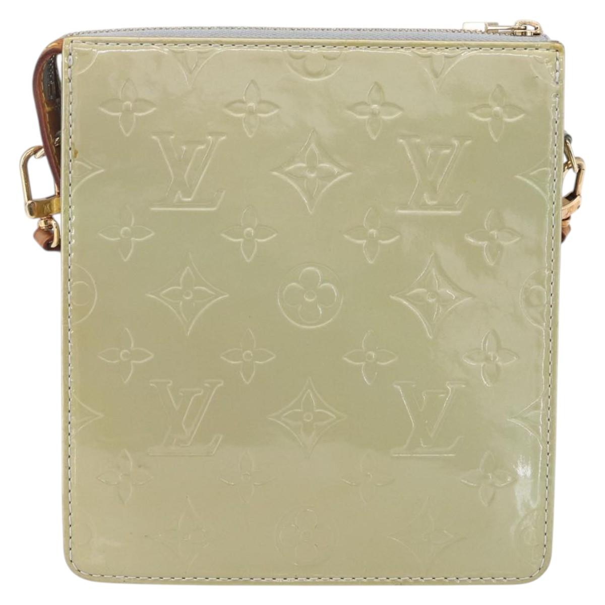 LOUIS VUITTON Monogram Vernis Motto Accessory Pouch Gris M91030 LV Auth ep12143