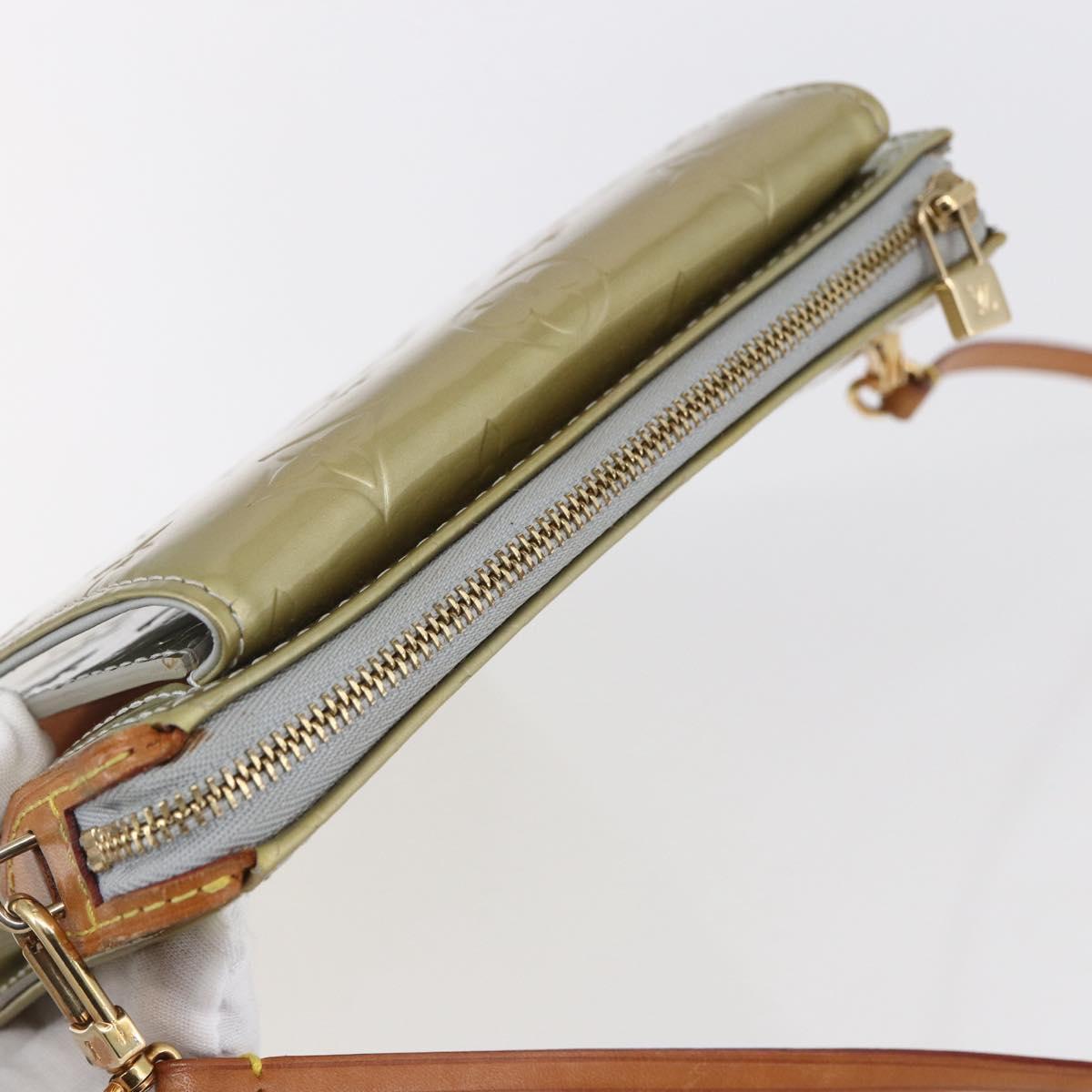 LOUIS VUITTON Monogram Vernis Motto Accessory Pouch Gris M91030 LV Auth ep12143