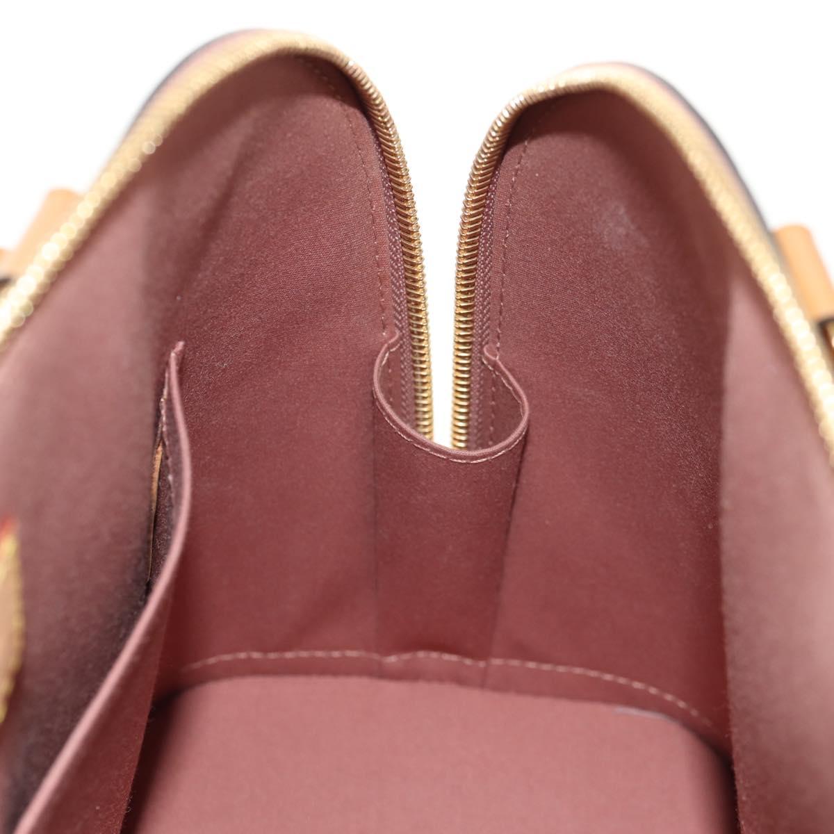 LOUIS VUITTON Monogram Vernis Alma PM Hand Bag Beige Poodle M91751 Auth ep12145A