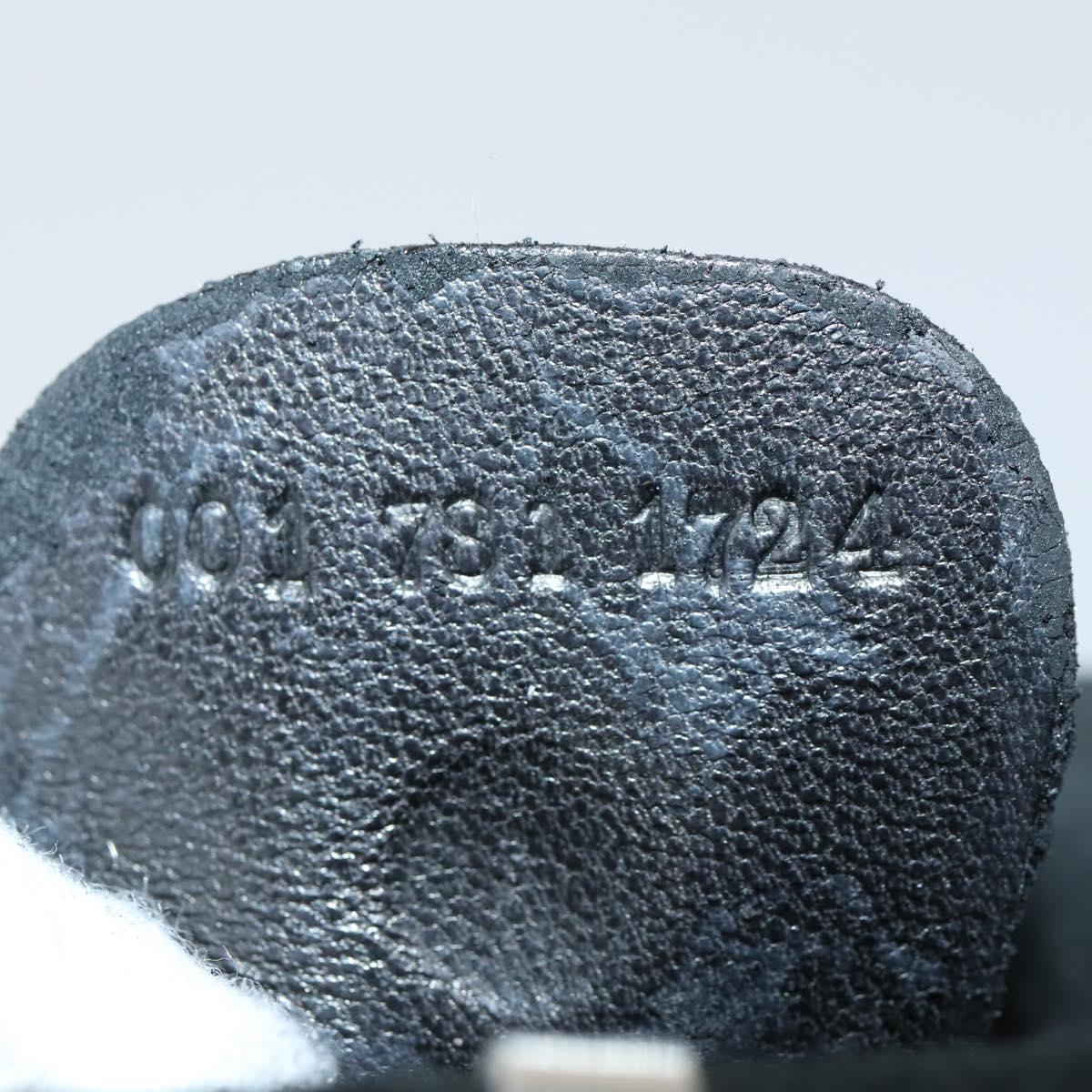 GUCCI Chain Shoulder Bag Suede Black Silver Auth ep12154