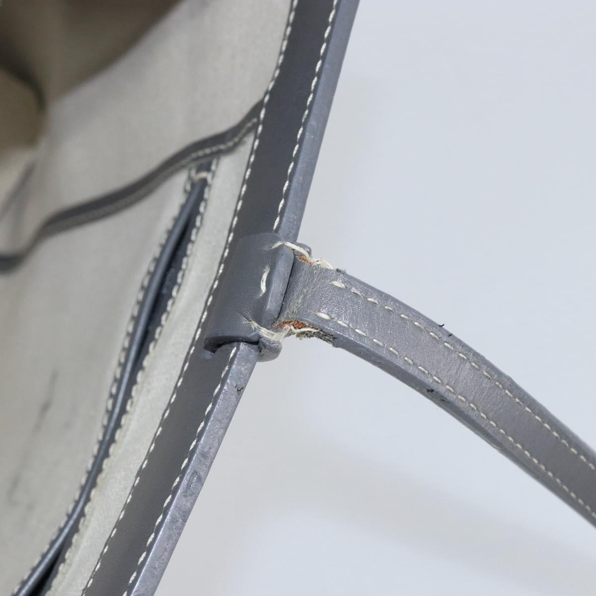 GOYARD Herringbone Belcious PM Tote Bag PVC Leather Gray Auth ep12155