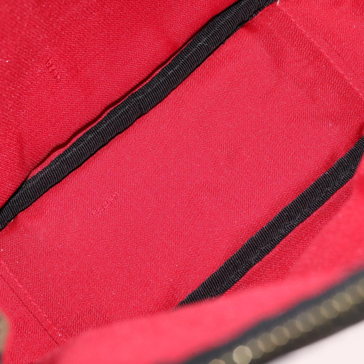 FENDI Hand Bag Canvas 2way Brown Gold Auth ep12165