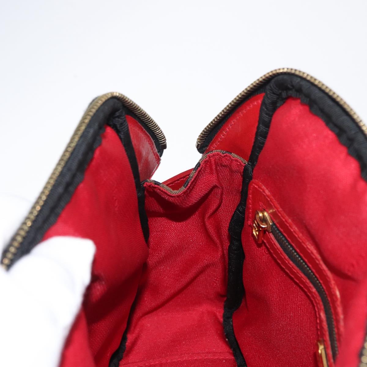 FENDI Hand Bag Canvas 2way Brown Gold Auth ep12165