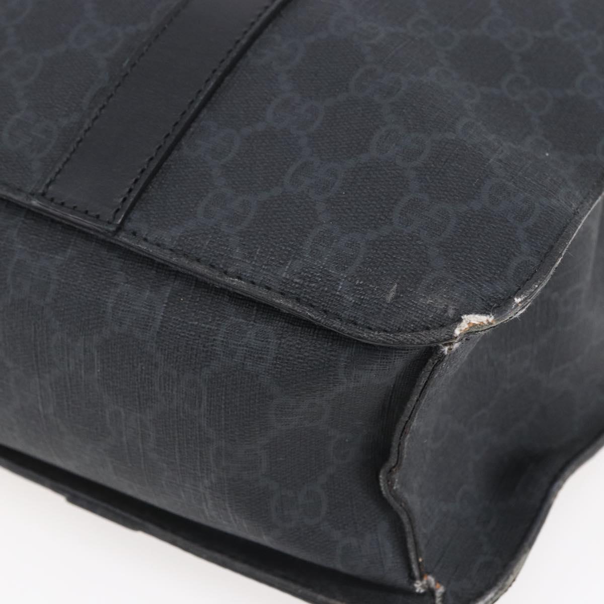 GUCCI GG Supreme Hand Bag PVC Black 322072 Auth ep12169