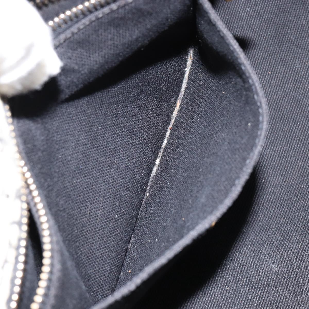 PRADA Canapa MM Hand Bag Tweed White Gold Auth ep12170