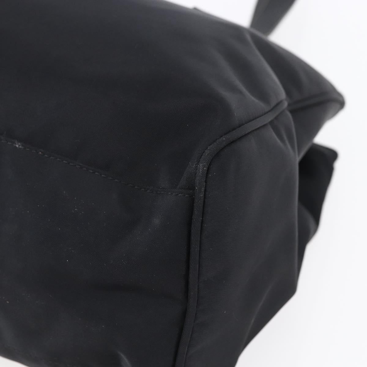 FENDI Tote Bag Nylon Black Silver Auth ep12172