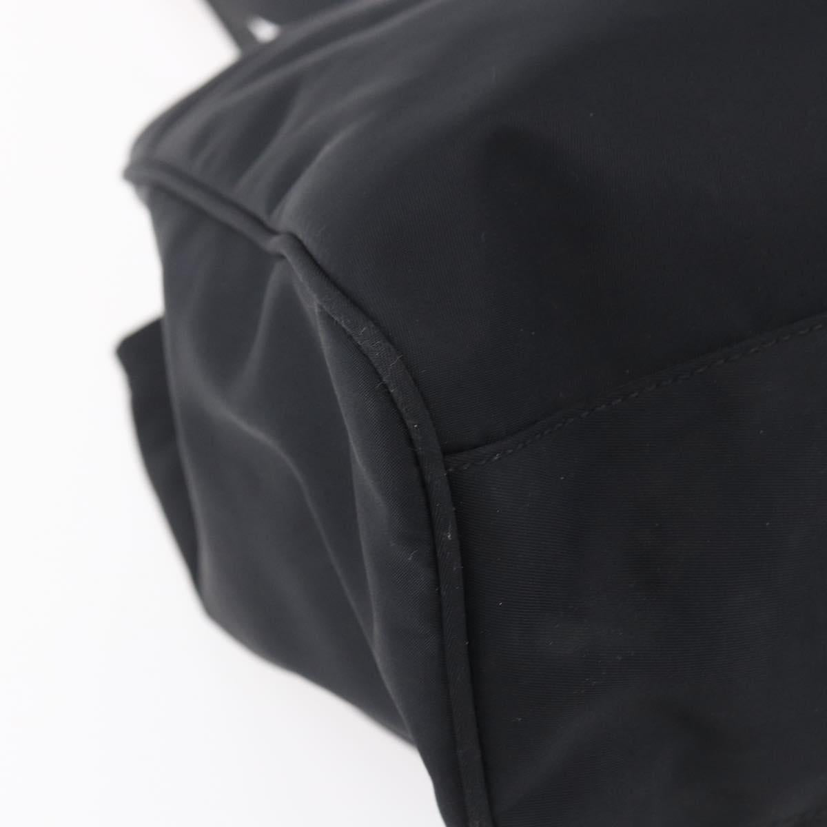 FENDI Tote Bag Nylon Black Silver Auth ep12172