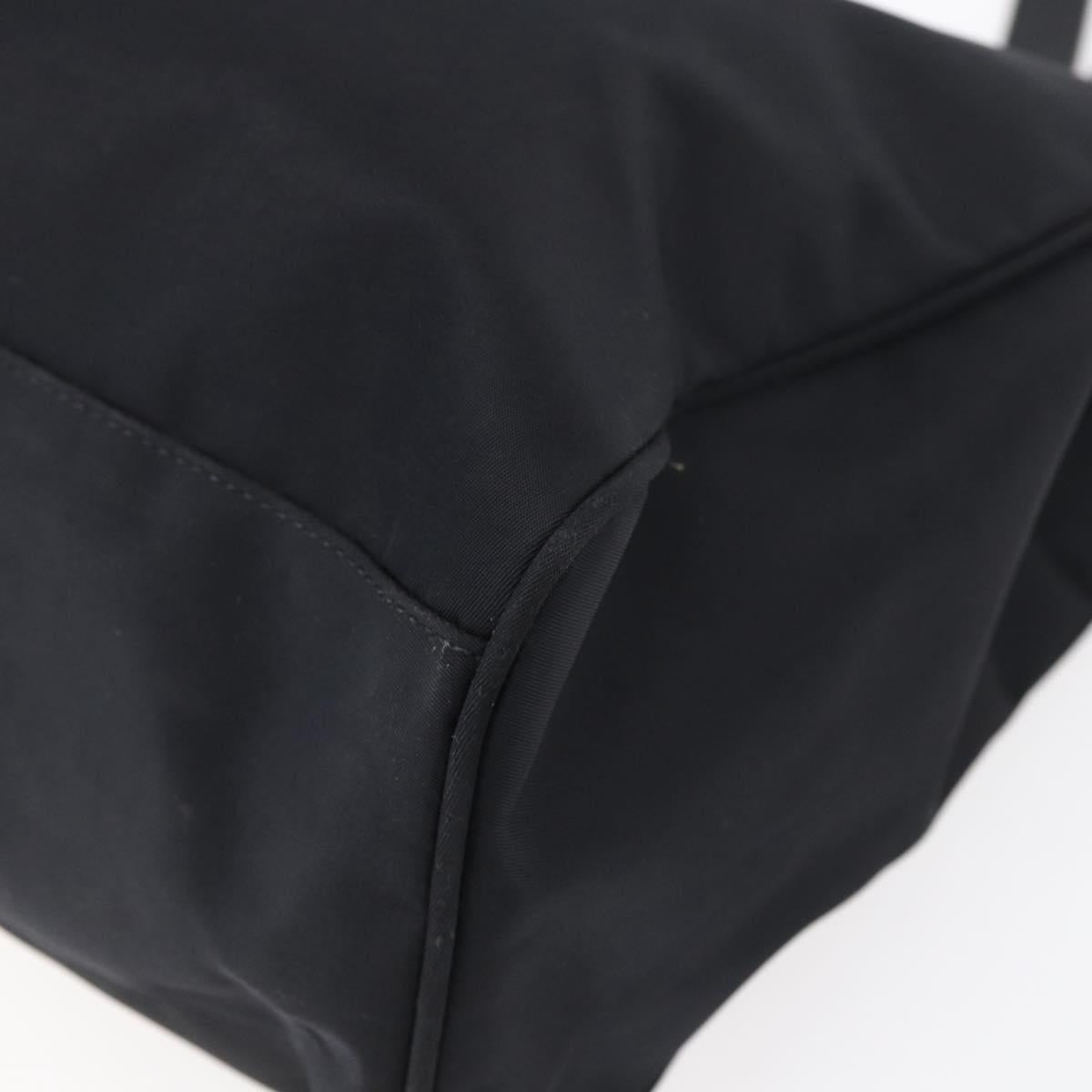 FENDI Tote Bag Nylon Black Silver Auth ep12172