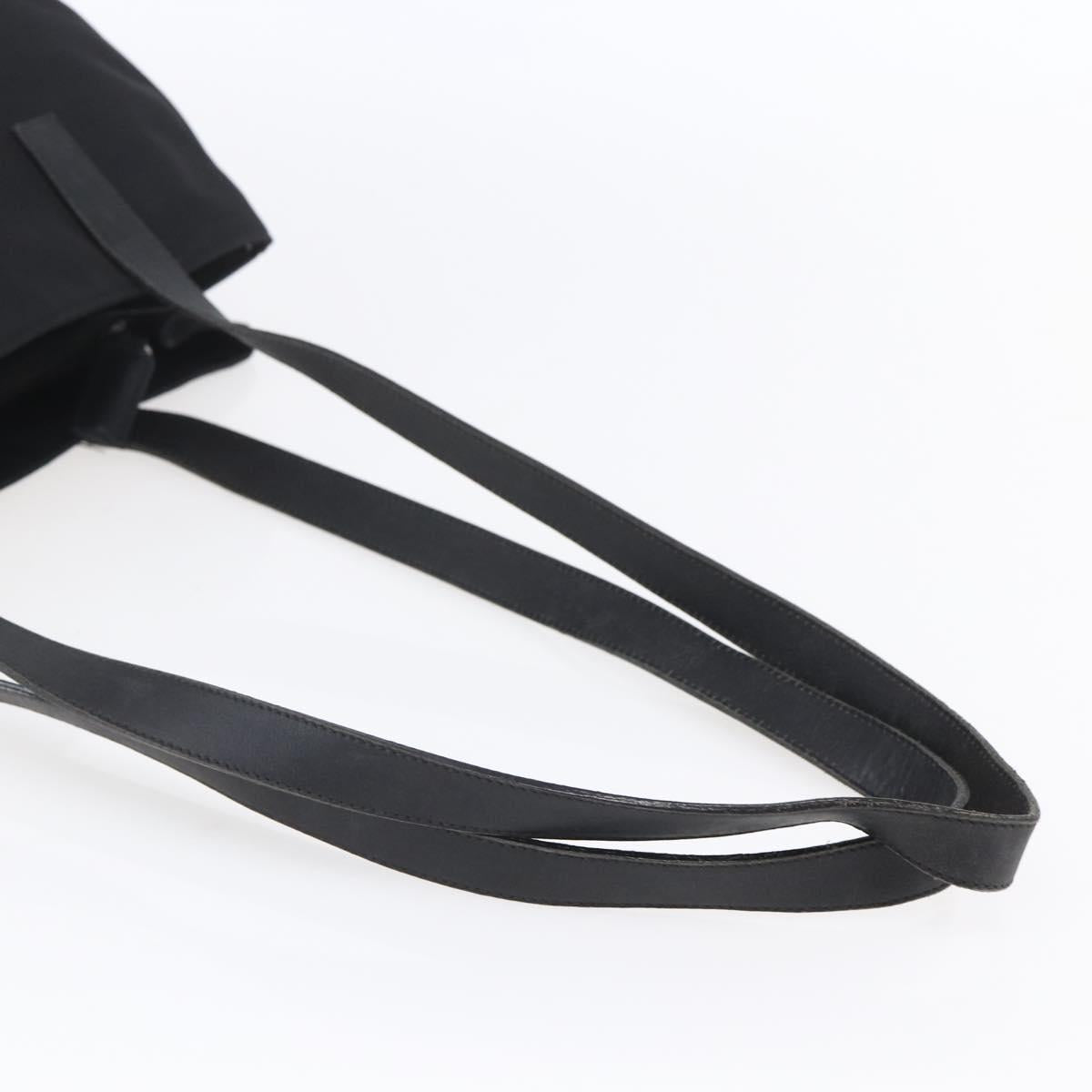 FENDI Tote Bag Nylon Black Silver Auth ep12172