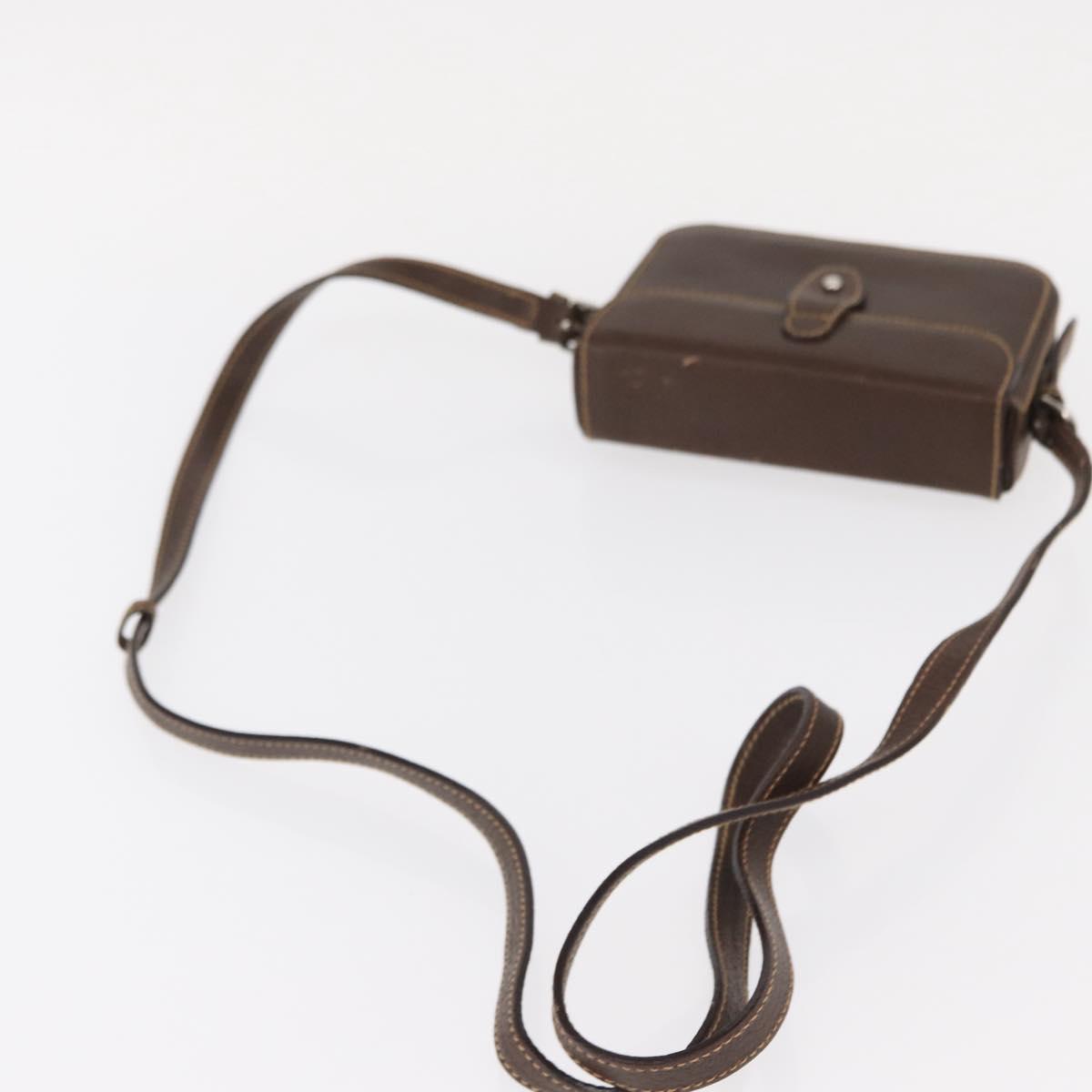 GUCCI Cigar Case Shoulder Bag Leather Brown Auth ep12178