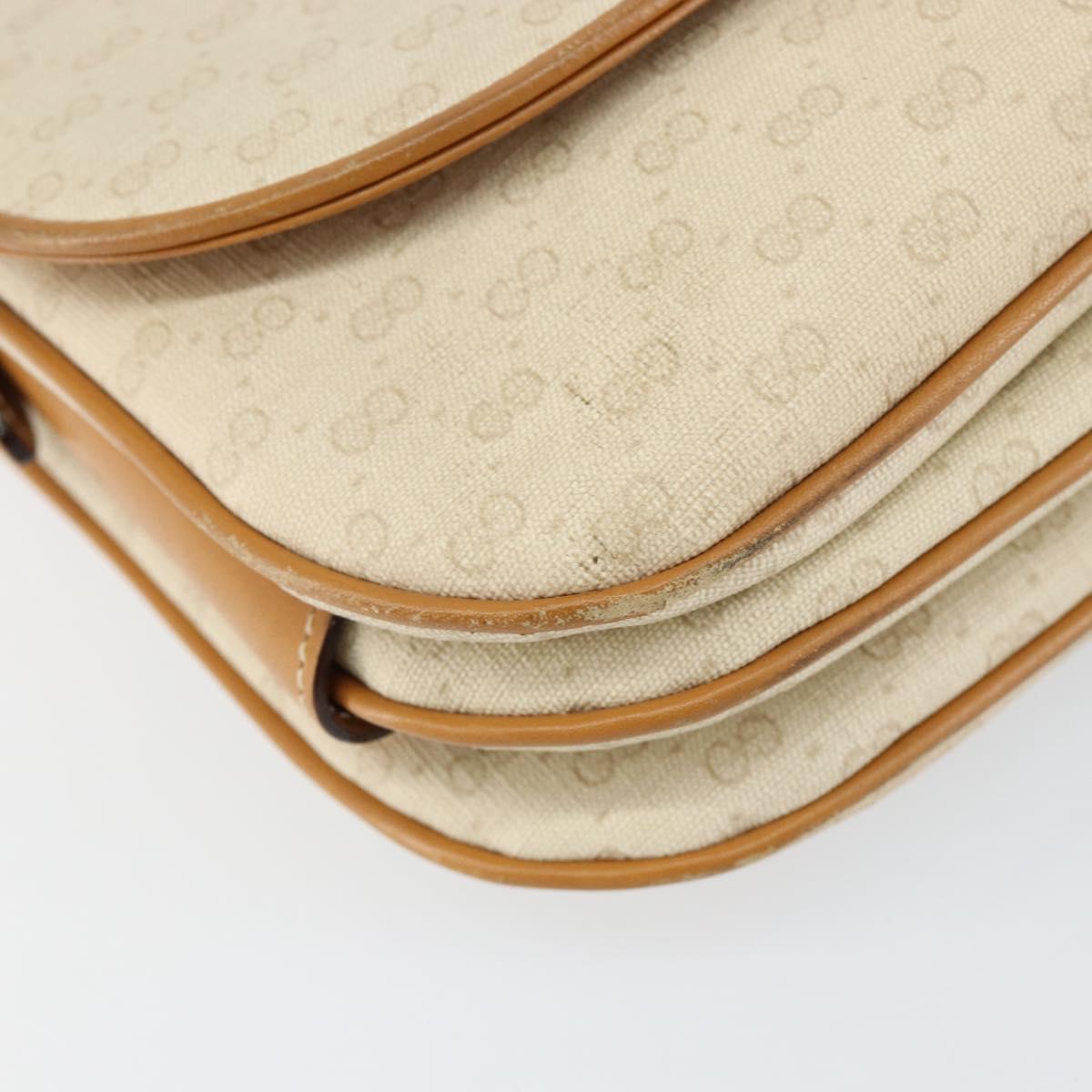 GUCCI Micro GG Supreme Shoulder Bag PVC Ivory Gold 001 406 1780 Auth ep12179