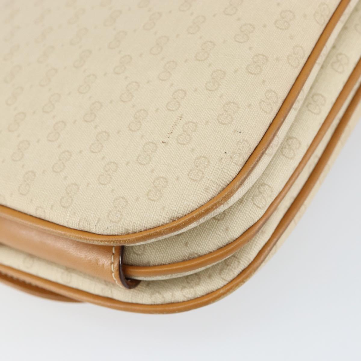 GUCCI Micro GG Supreme Shoulder Bag PVC Ivory Gold 001 406 1780 Auth ep12179