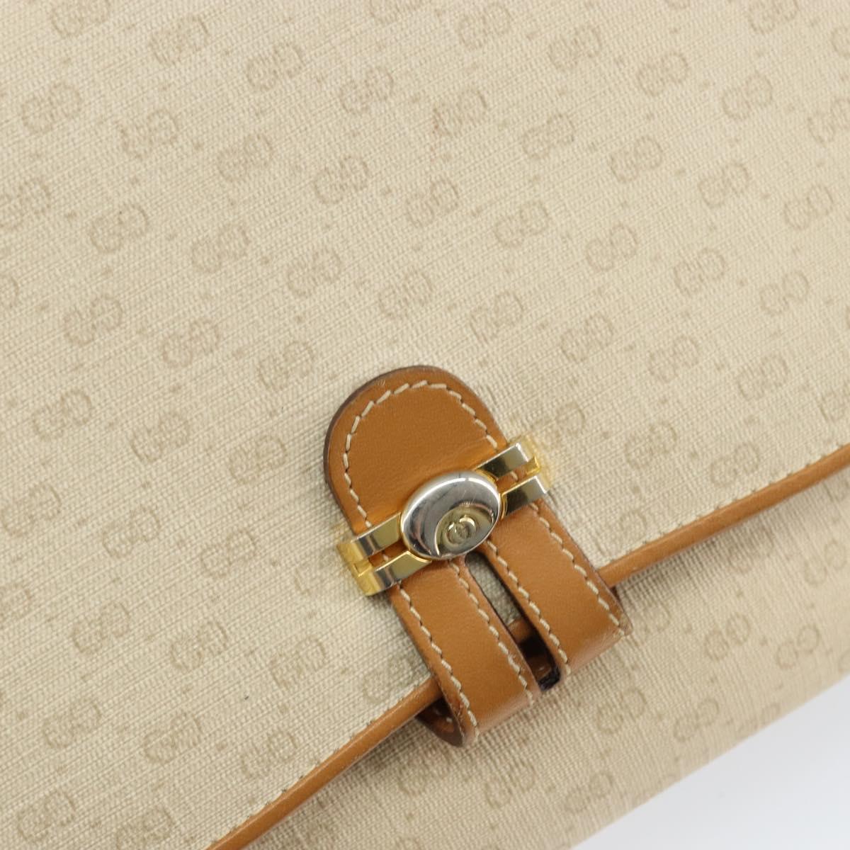 GUCCI Micro GG Supreme Shoulder Bag PVC Ivory Gold 001 406 1780 Auth ep12179