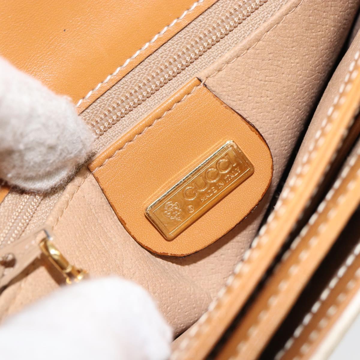 GUCCI Micro GG Supreme Shoulder Bag PVC Ivory Gold 001 406 1780 Auth ep12179