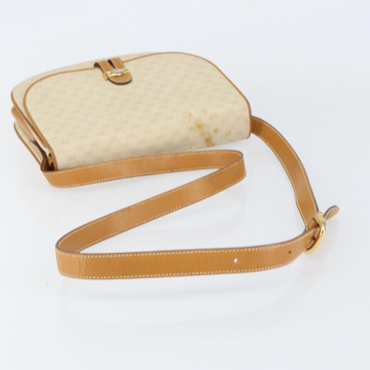 GUCCI Micro GG Supreme Shoulder Bag PVC Ivory Gold 001 406 1780 Auth ep12179