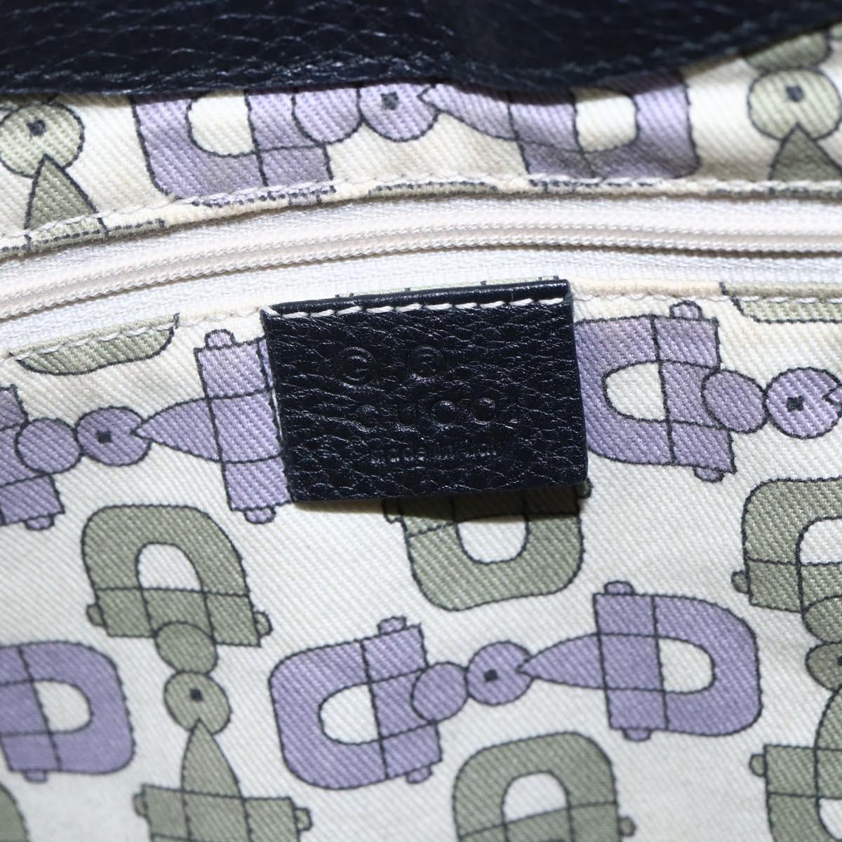 GUCCI GG Canvas Shoulder Bag Outlet Black Gold 257268 Auth ep12181