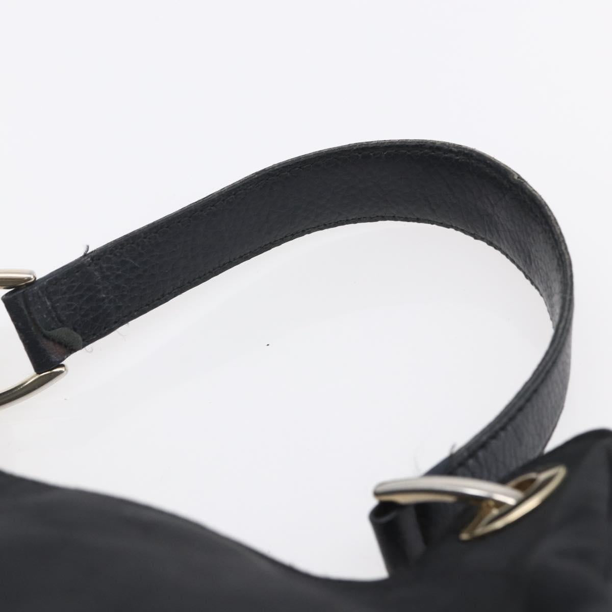 GUCCI GG Canvas Shoulder Bag Outlet Black Gold 257268 Auth ep12181