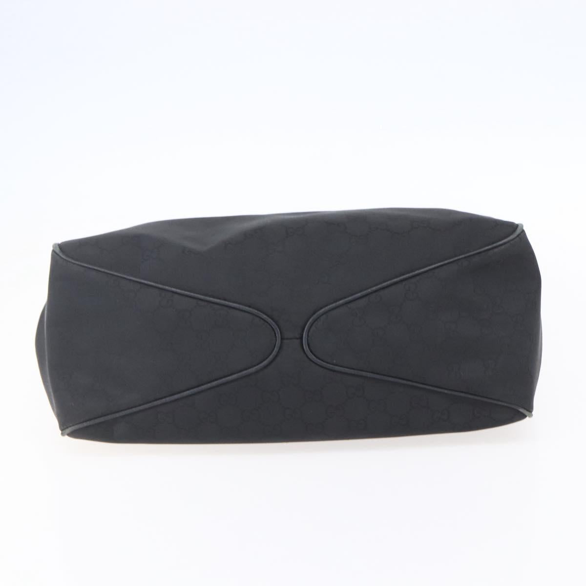 GUCCI GG Canvas Shoulder Bag Outlet Black Gold 257268 Auth ep12181