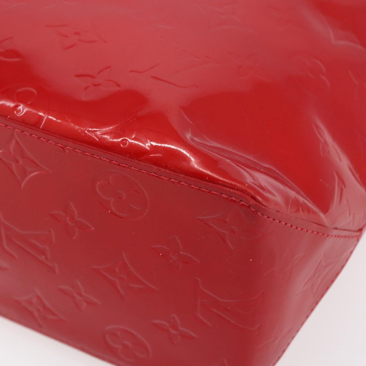 LOUIS VUITTON Monogram Vernis Reade MM Hand Bag Red Rouge M91086 LV Auth ep12185