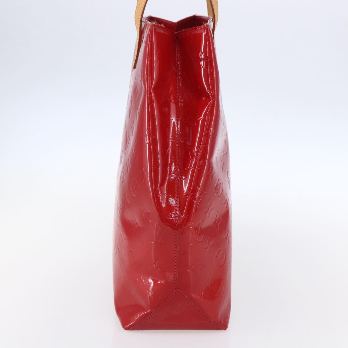 LOUIS VUITTON Monogram Vernis Reade MM Hand Bag Red Rouge M91086 LV Auth ep12185