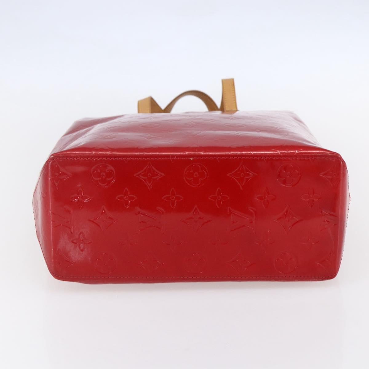 LOUIS VUITTON Monogram Vernis Reade MM Hand Bag Red Rouge M91086 LV Auth ep12185