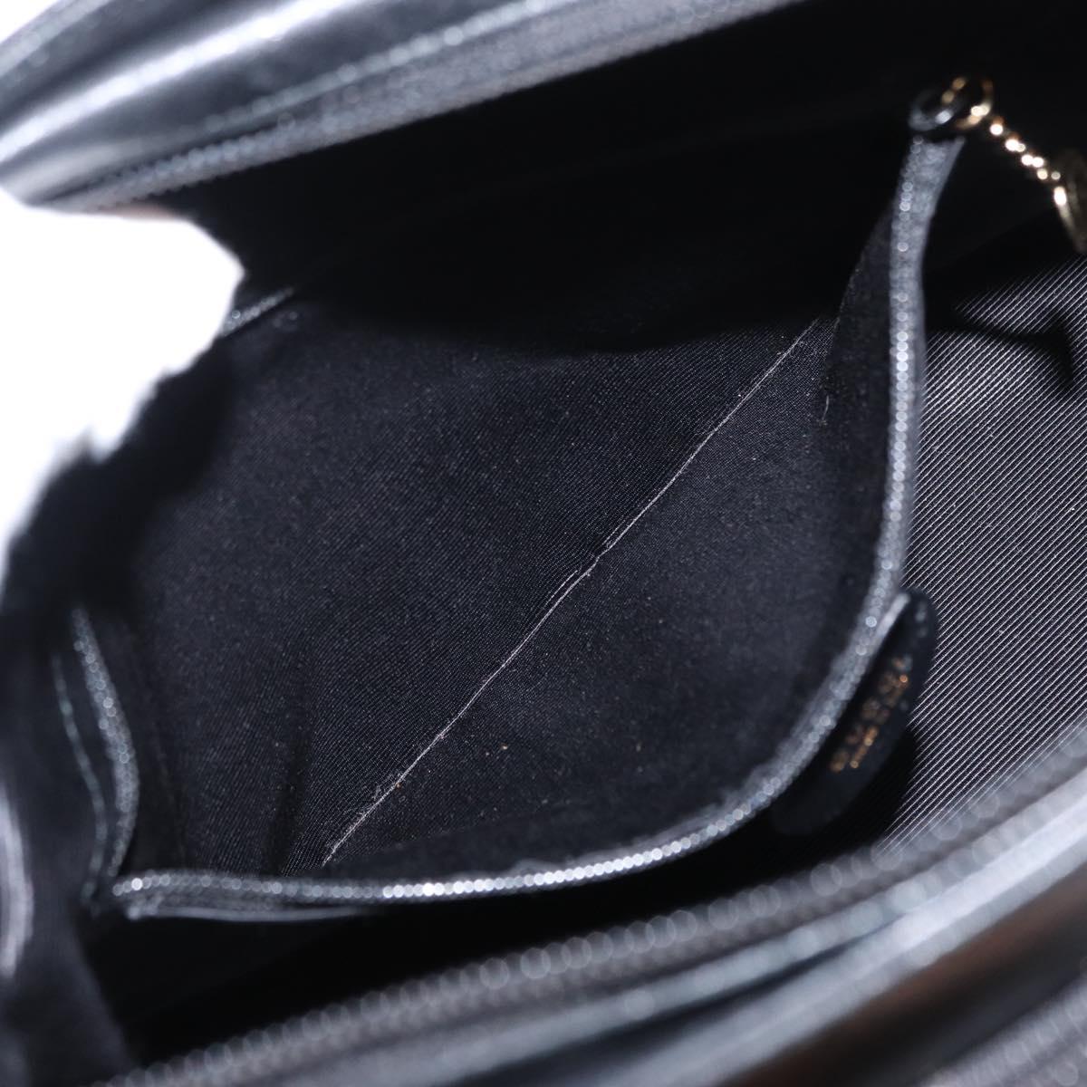 GUCCI Bamboo Hand Bag Leather 2way Black Gold 002 3754 0508 Auth ep12188