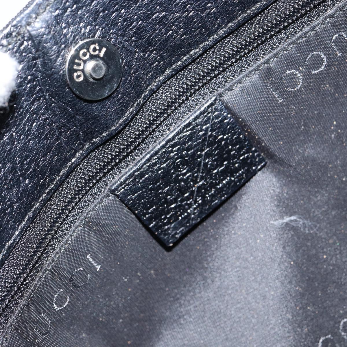 GUCCI Shoulder Bag Nylon Black Silver 001 3305 Auth ep12191