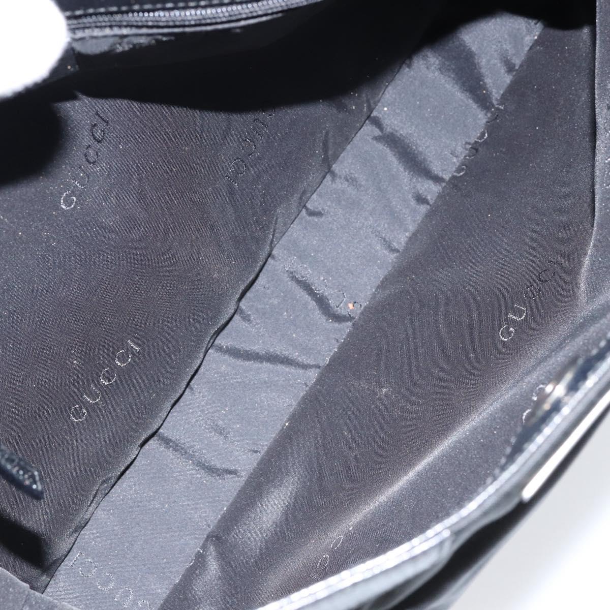 GUCCI Shoulder Bag Nylon Black Silver 001 3305 Auth ep12191