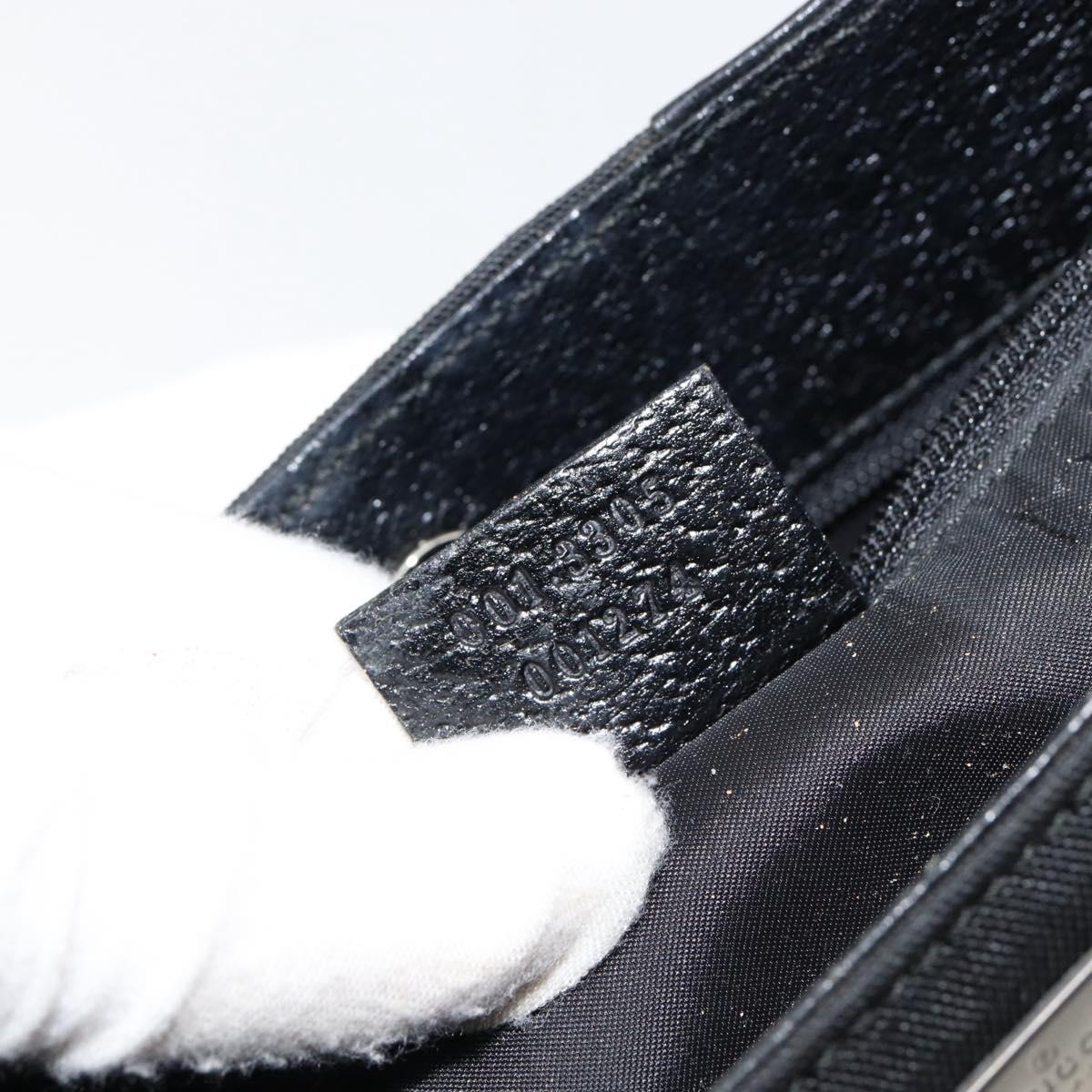 GUCCI Shoulder Bag Nylon Black Silver 001 3305 Auth ep12191