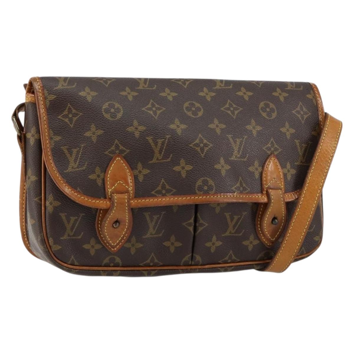 LOUIS VUITTON Monogram Gibeciere MM Shoulder Bag M42247 LV Auth ep12193