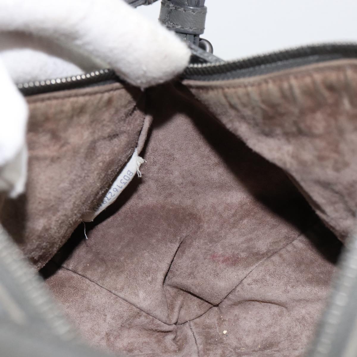 BOTTEGA VENETA INTRECCIATO Shoulder Bag Leather Gray Auth ep12194