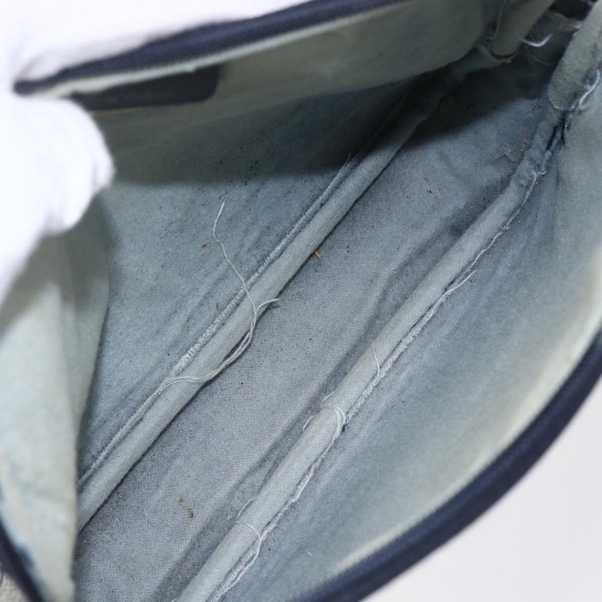 GUCCI GG Supreme Shoulder Bag PVC Navy Gold 97 02 068 Auth ep12195