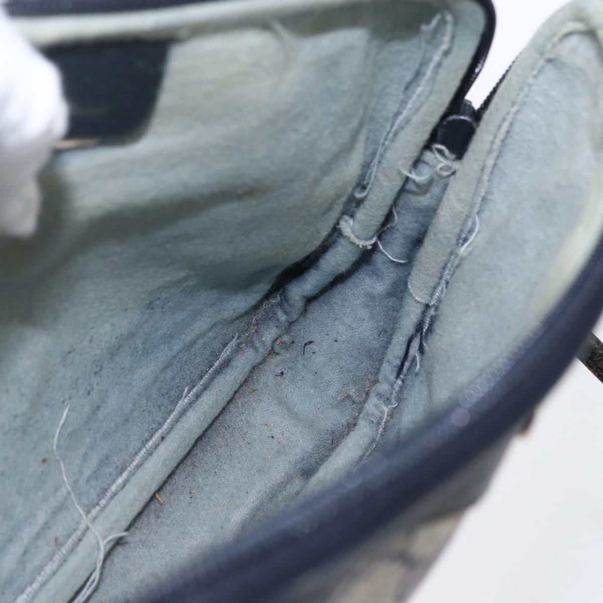 GUCCI GG Supreme Shoulder Bag PVC Navy Gold 97 02 068 Auth ep12195