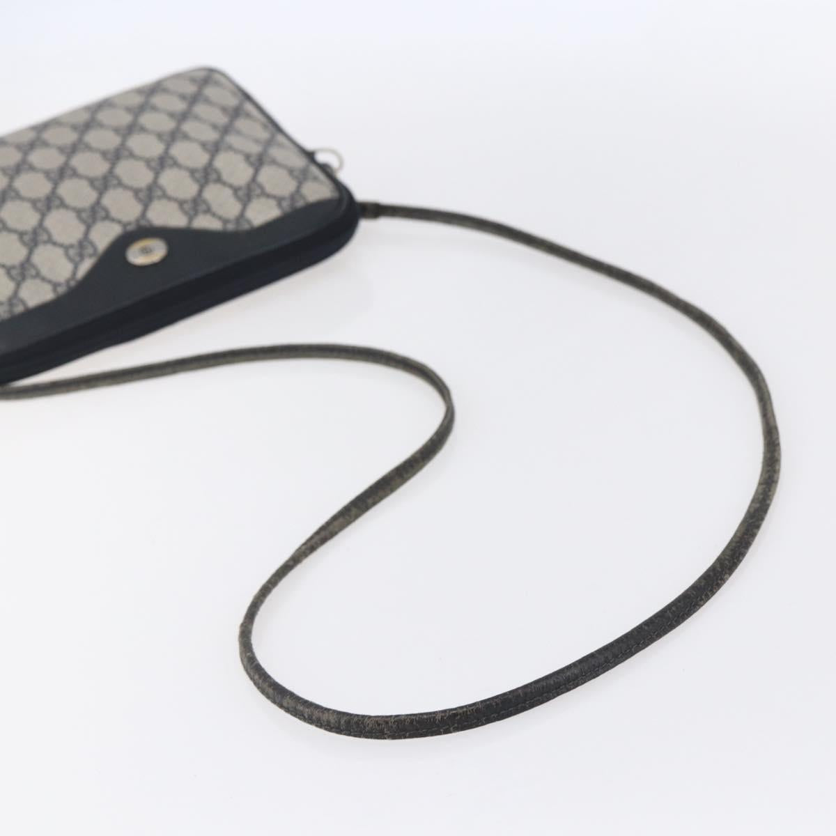 GUCCI GG Supreme Shoulder Bag PVC Navy Gold 97 02 068 Auth ep12195