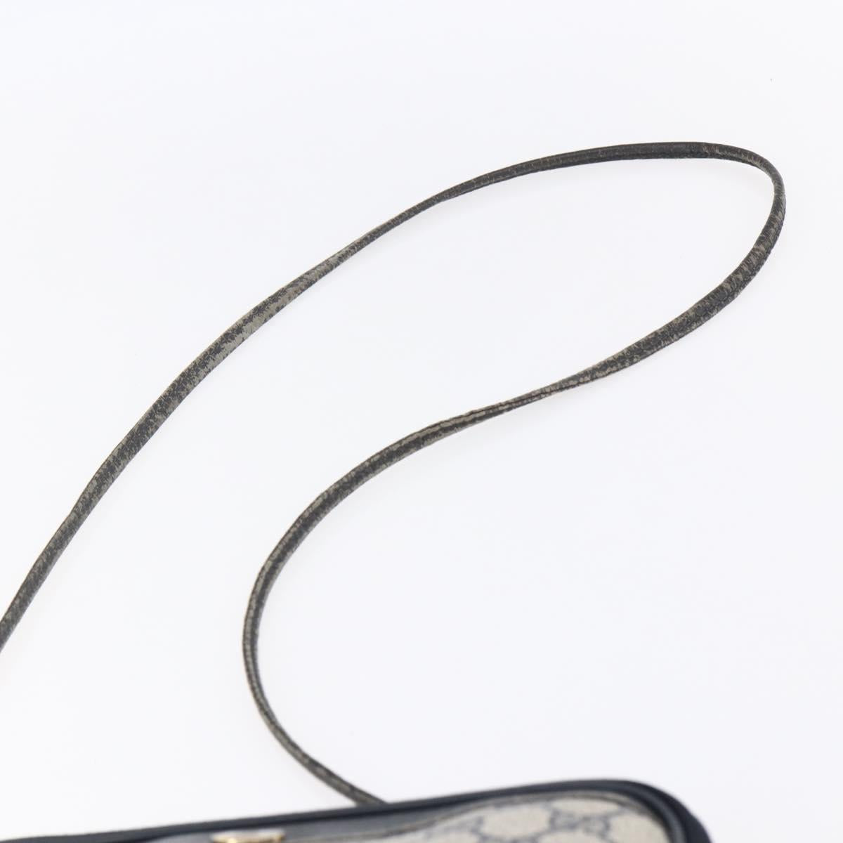 GUCCI GG Supreme Shoulder Bag PVC Navy Gold 97 02 068 Auth ep12195