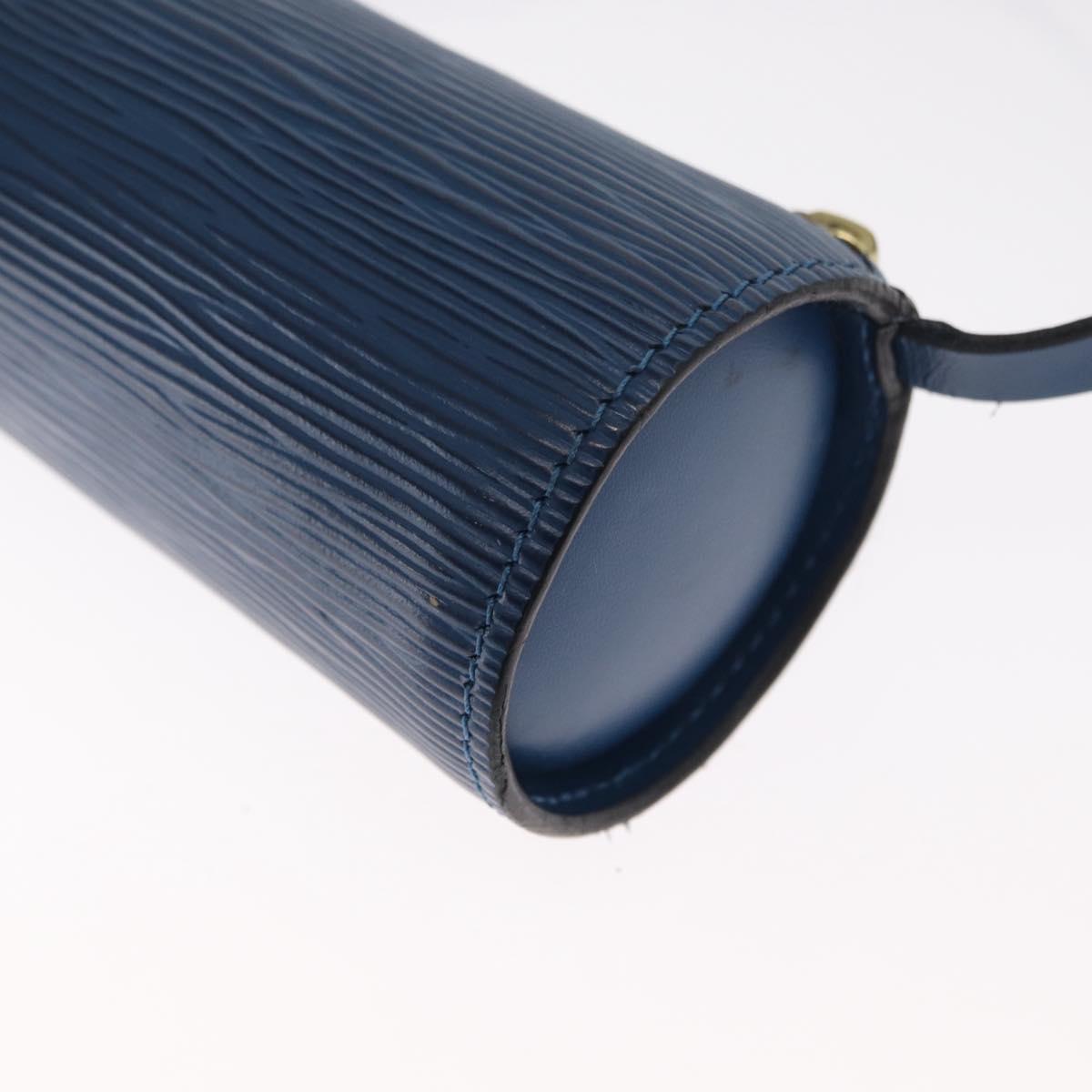 LOUIS VUITTON Epi Soufflot Pouch Pouch Blue LV Auth ep12199