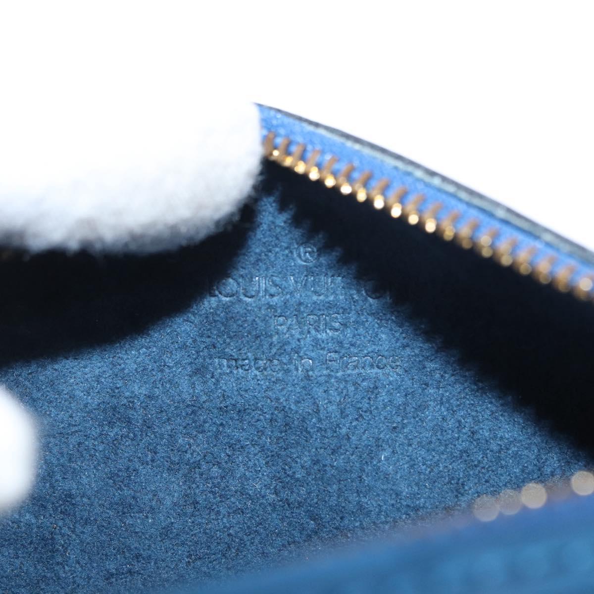 LOUIS VUITTON Epi Soufflot Pouch Pouch Blue LV Auth ep12199