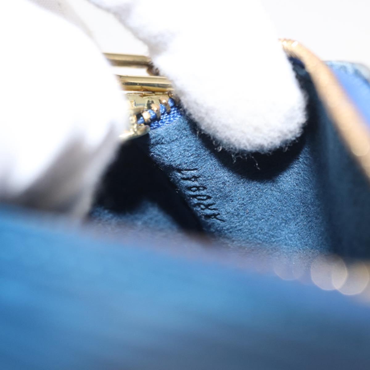 LOUIS VUITTON Epi Soufflot Pouch Pouch Blue LV Auth ep12199