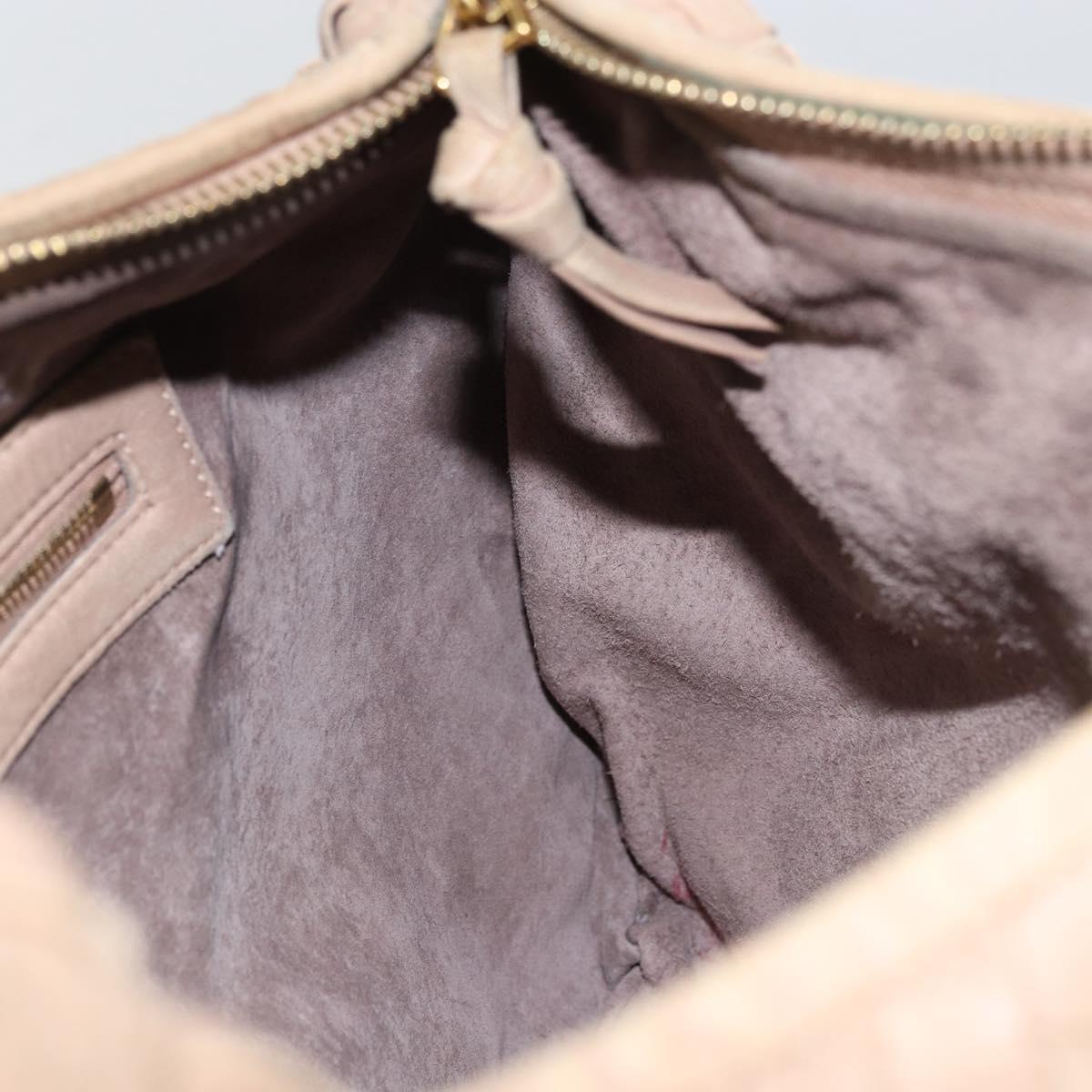 BOTTEGA VENETA INTRECCIATO Hobo Shoulder Bag Leather Beige 115653 Auth ep12202