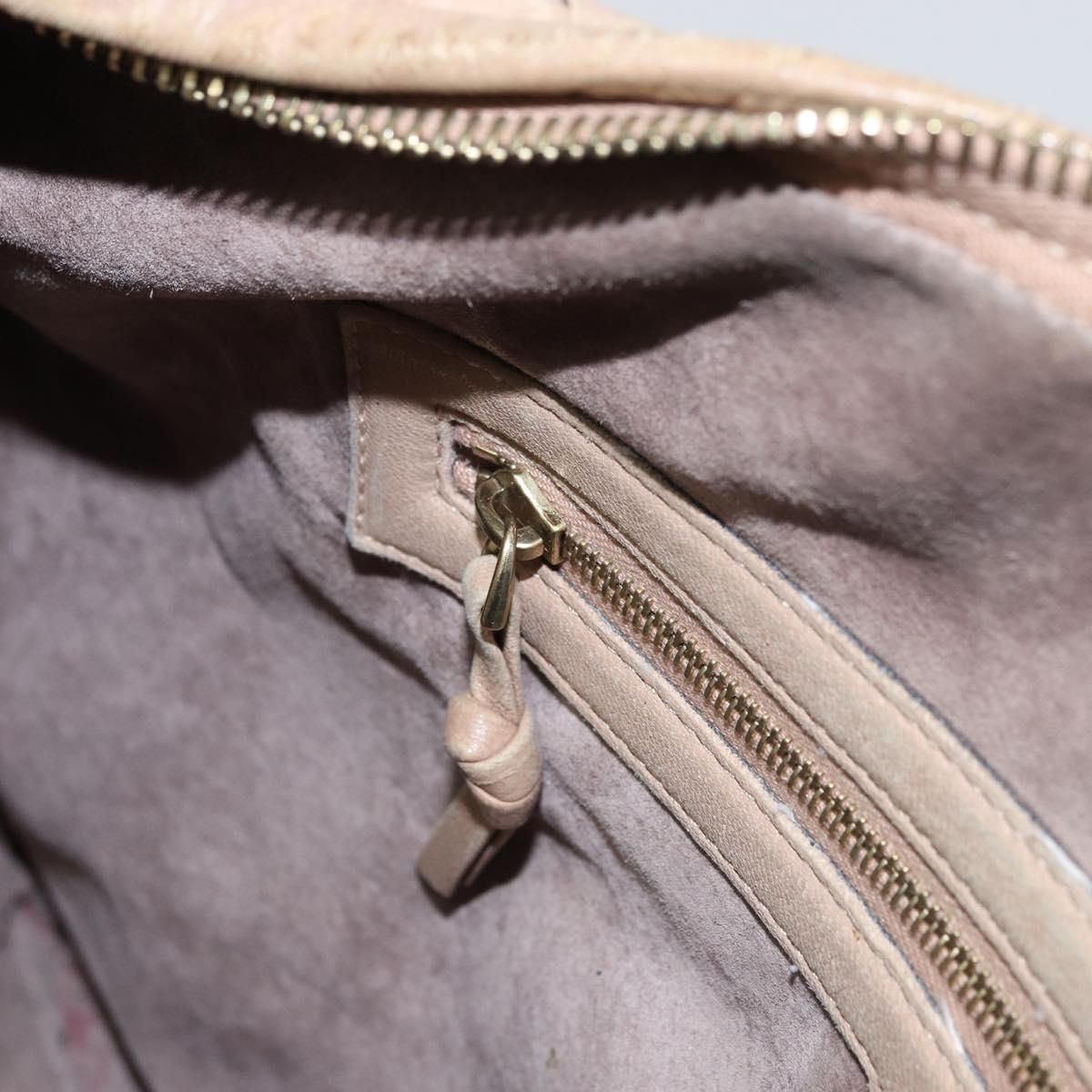 BOTTEGA VENETA INTRECCIATO Hobo Shoulder Bag Leather Beige 115653 Auth ep12202