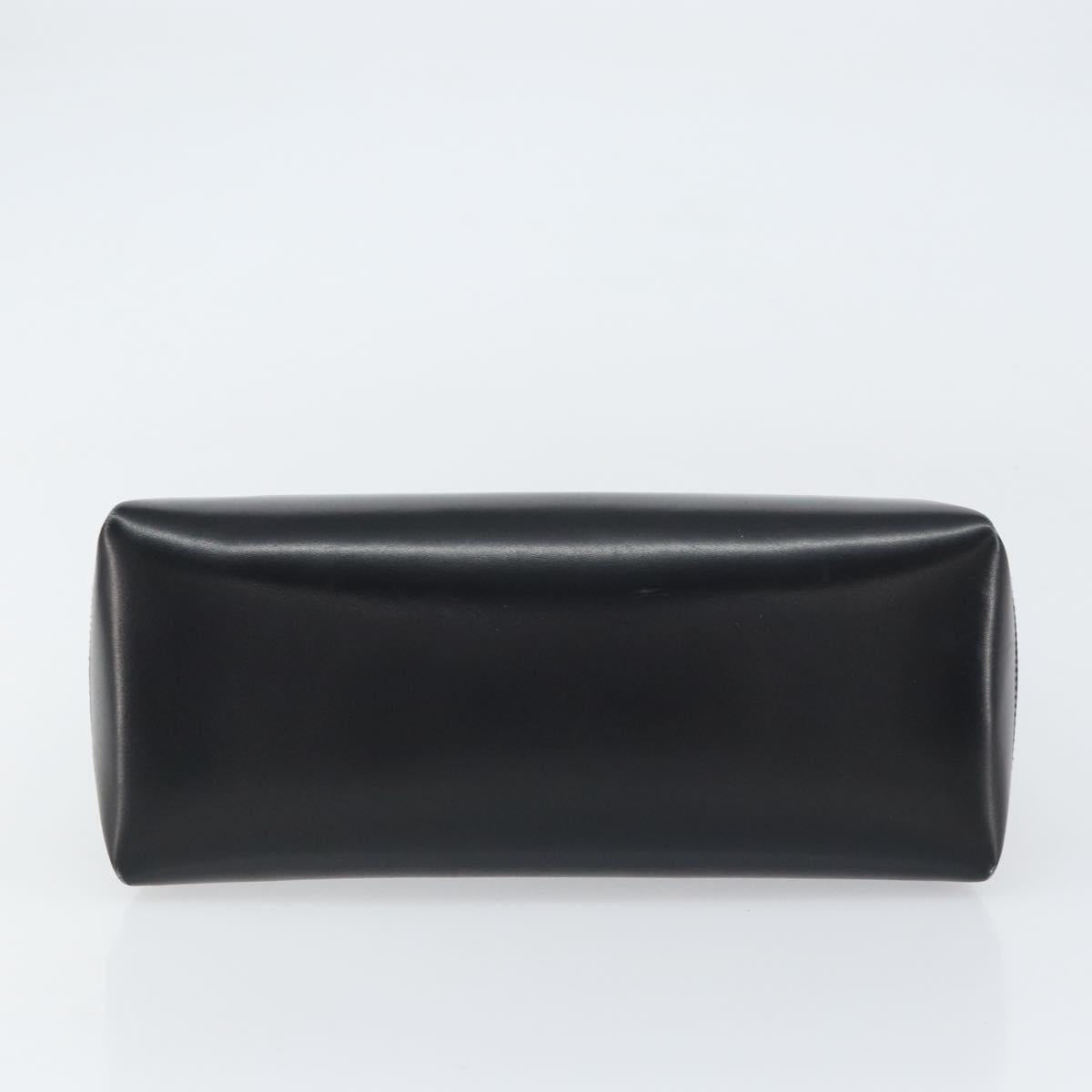 GUCCI Hand Bag Leather Black Gold 406 000 1080 Auth ep12203