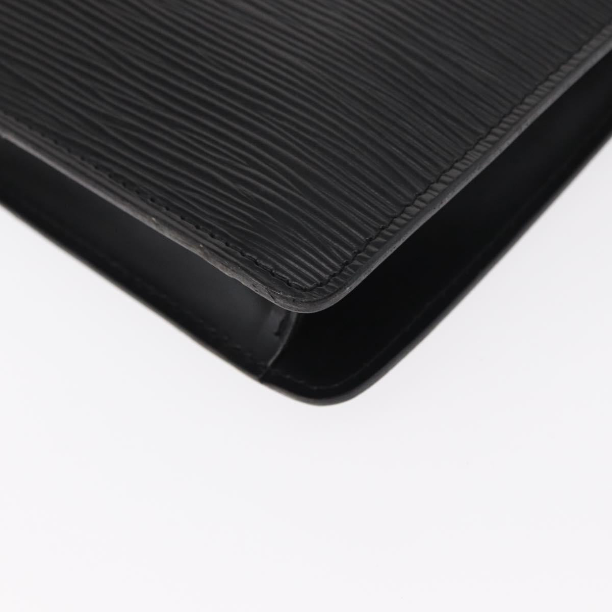LOUIS VUITTON Epi Montaigne 27 Clutch Bag Black M52652 LV Auth ep12214