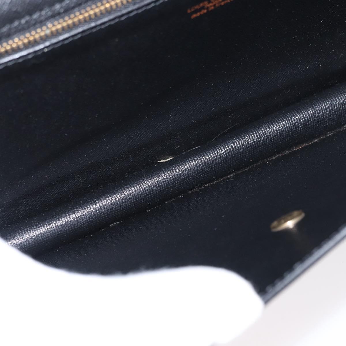 LOUIS VUITTON Epi Montaigne 27 Clutch Bag Black M52652 LV Auth ep12214