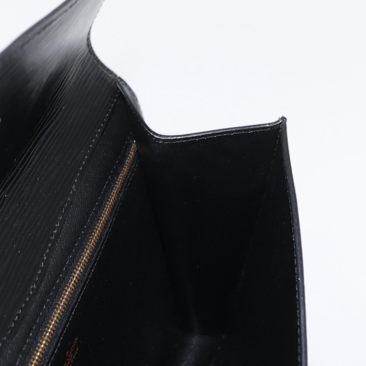 LOUIS VUITTON Epi Montaigne 27 Clutch Bag Black M52652 LV Auth ep12214