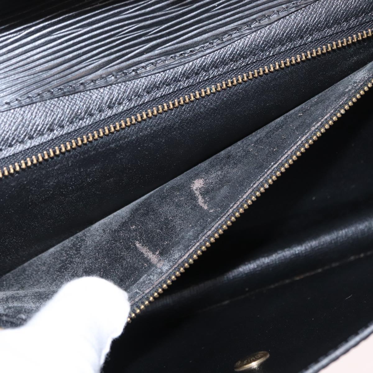LOUIS VUITTON Epi Montaigne 27 Clutch Bag Black M52652 LV Auth ep12214